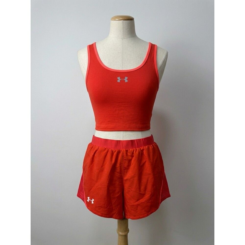 Under Armour Fly By 2.0 Running Shorts Medium Bright Red Orange